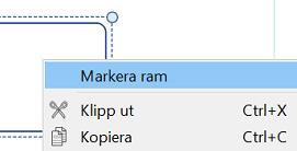 Markera en ram Markera en ram för att skriva i För att markera en ram och börja skriva i den klickar du var som helst i ramen.