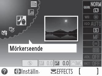 % Specialeffekter Specialeffekter kan användas vid inspelning av bilder.