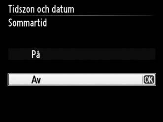 Universal Time, UTC, i timmar) och tryck på J. 4 Välj ett datumformat.