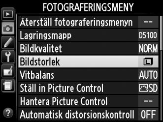 Bildstorlek Bildstorleken mäts i antal pixlar (bildpunkter).