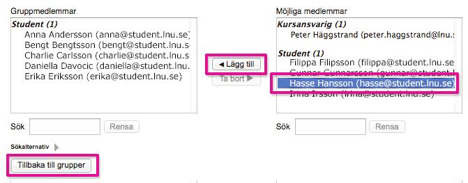 Skapa grupper Skapa dina grupper via menyblocket Inställningar > Användare > Grupper. Här kan du styra alla aspekter av dina grupper.