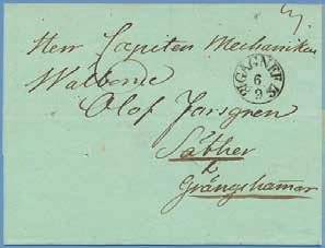 400 70 Vackert brevomslag från London 1855 via Ostende med ett flertal transitstämplar