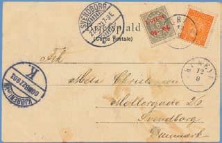 Komplett serie på rek luftpostbrev st TINGVELLIR 27.VI.30. 500 1285 210-11 Dynjandi och Hekla. Mycket ovanligt FDC st REYKJAVIK 28.VI.35, sänt rek till Sverige. 1.500 1286 227 v1 ** 15 aur Geysir.