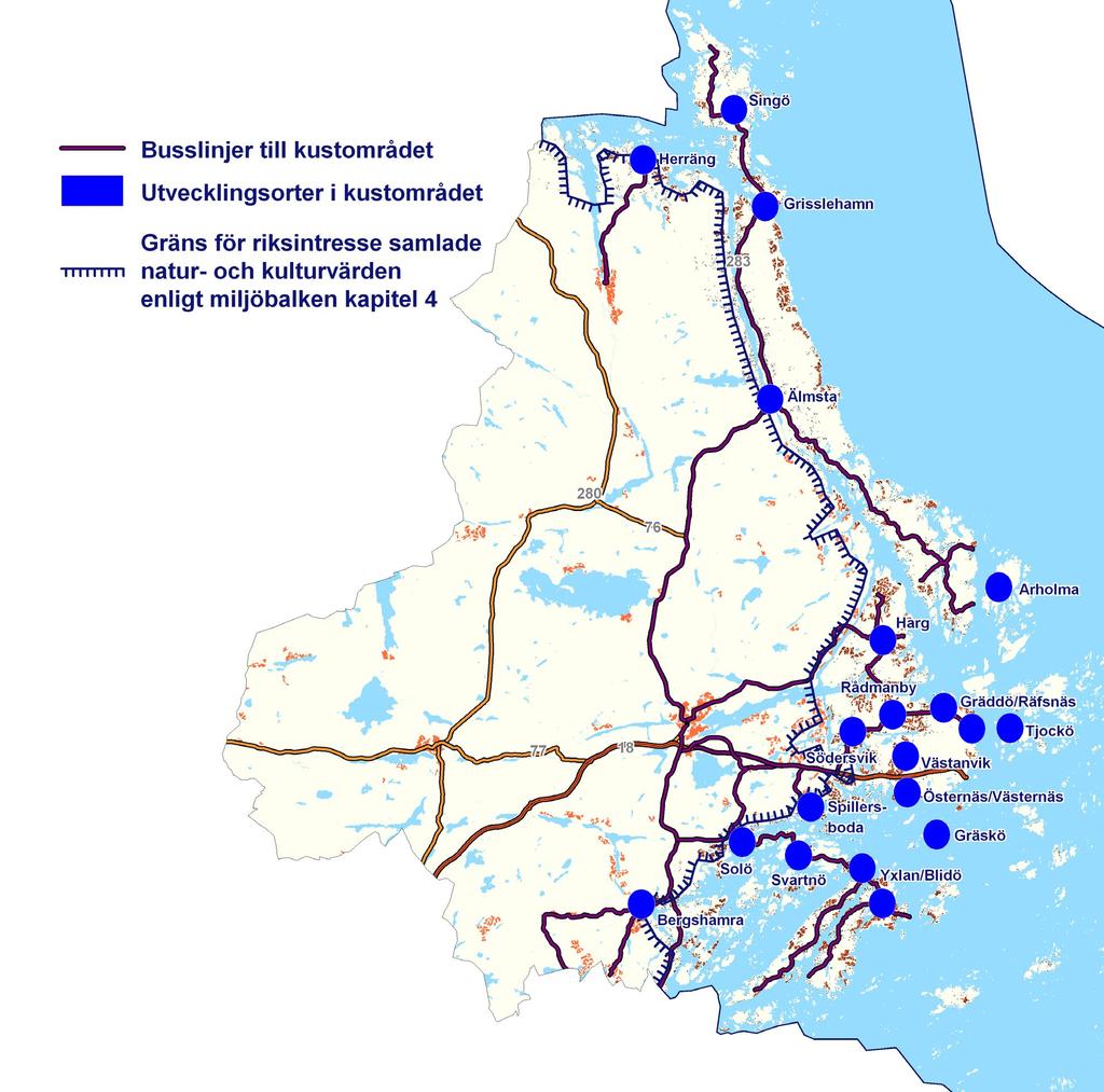 gängliggöras för permanentning. I Norrtälje stad planeras för närvarande flera bostadsprojekt med närhet och tillgänglighet till vattenområden.
