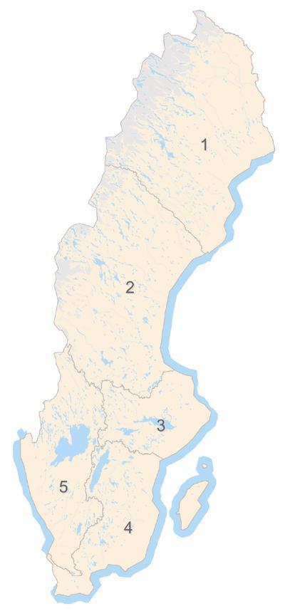 Vattenförvaltningen i Sverige 5 Vattenmyndigheter Bottenviken - Luleå Bottenhavet - Härnösand Norra