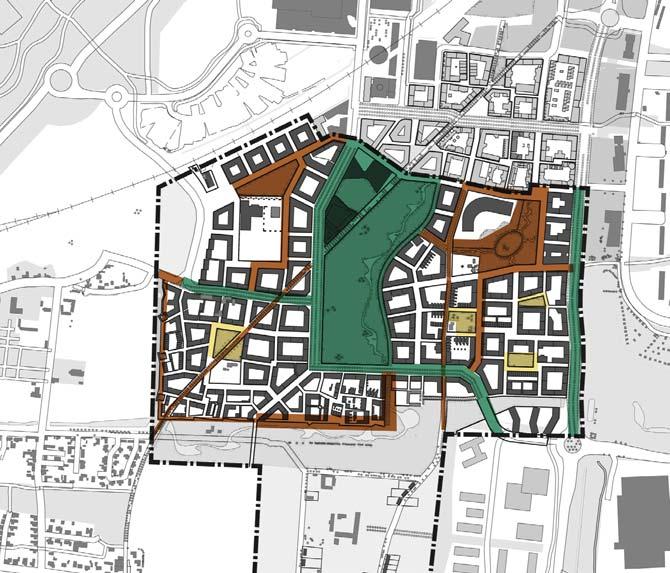 15 Stadsrumshierarki Plan, stadsrumshierarki Stadsnivå Representativa stadsrum som lockar människor från hela Malmö och som