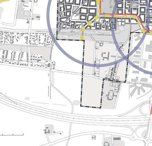 Planskildheten vid Tygelsjöstigen är i dagsläget varken utformad för spår- eller busstrafik.