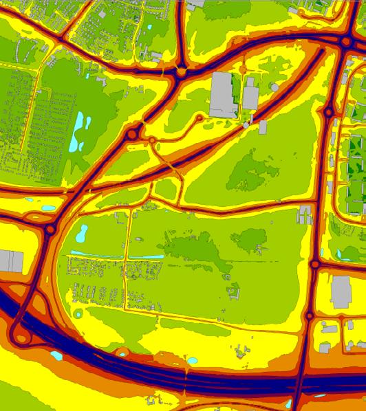 17 Buller KON SEK VEN SER AV PL ANFÖRSL AGE T Sweco Environment har på uppdrag av Malmö Stad utfört spridningsberäkningar för trafikbuller i samband fördjupad översiktsplan för Södra Hyllie i Malmö