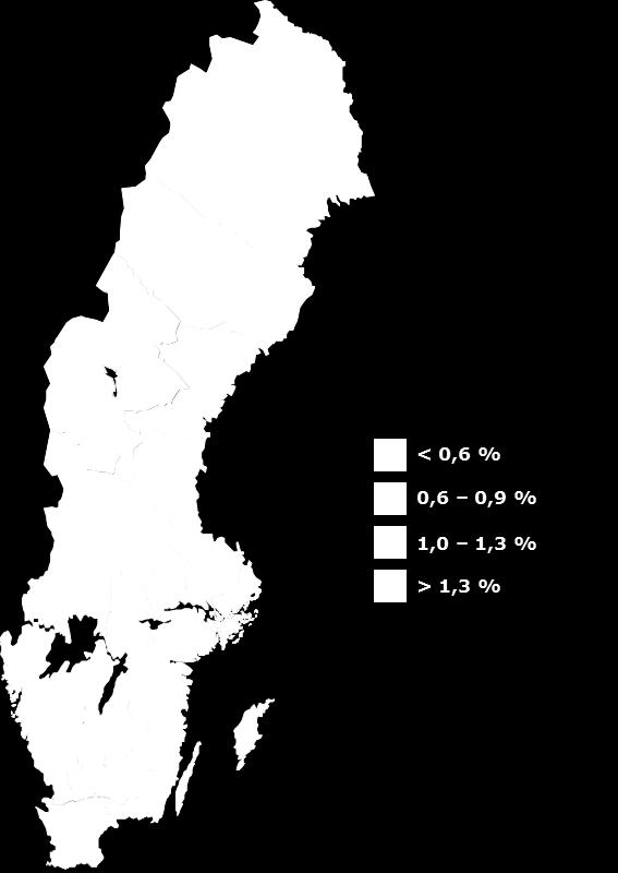 Förväntad procentuell sysselsättnings- Inskrivna arbetslösa 16-64 år som andel förändring (16-64 år) mellan kvartal 4 av registerbaserad arbetskraft, prognos 2017 och kvartal 4 2018 kvartal 4 2018 AB