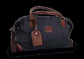 613163 BAG CANVAS Weekendbag vaxad Canvas med skinndetaljer och handtag i buffelläder.
