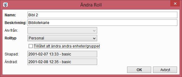 6 till aktuell skola (enhet) och cirkulationsställe. Ett katalogformat knyts till varje användare - vi rekommenderar formatet Rubrik.