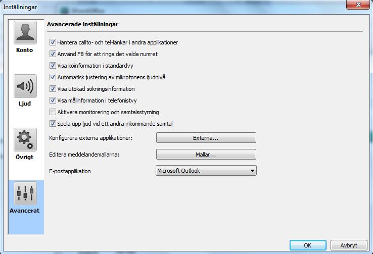 i Softphone Aktivera med prefix När du har aktiverat genom att aktivera prefixen callto: eller tel: enligt instruktionerna nedan kan du klicka på telefonnumret för att automatiskt ringa upp det.