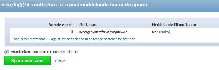 18. Ärendet ska vara i status Registrerat. Avvikelsesamordning blir automatiskt den ansvarig enhet som valdes i fältet Var och Vad och ska inte ändras.