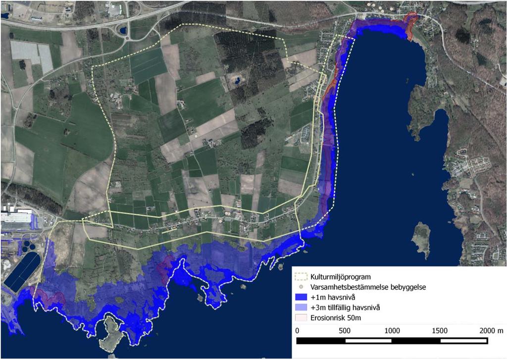 ~ 45 ~ 3.2.1 Edenryd-Norrevång och Edenrydsvägen Mellan kusten och E22 utbreder sig ett öppet odlingslandskap på sandig mark med stengärdesgårdar och en småskalig karaktär.