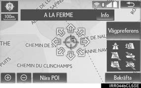 2. SÖKA RESMÅL RESMÅLETS KARTSKÄRM Nr. Funktion Sida Skrolla kartan till önskad punkt. Välj för att visa POI:er kring resmålet. Tryck för att ändra vägpreferensen.