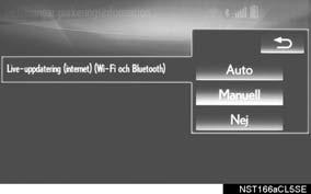 5. INSTÄLLNING STÄLLA IN FREKVENS FÖR UPPDATERING AV PARKE- RINGSINFORMATION Parkeringsinformation kan tas emot via Wi-Fi - eller Bluetooth -enhet.