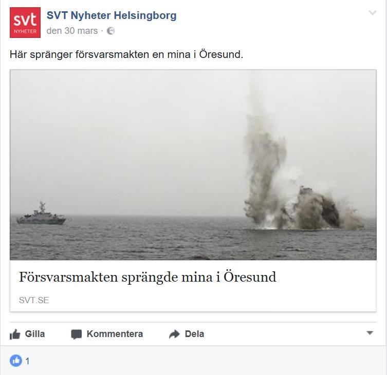 Exempel på två inlägg om samma nyhet med olika ton och tilltal Bild 3. SVT:s inlägg Bild 4.