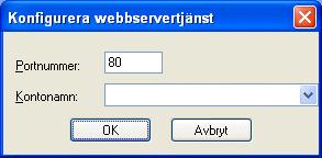 Nätverkskommunikation Webbserver Detta är en funktion som används för att konfigurera webbservern i operatörsterminalen. Ej tillgängligt för E1012 och E1022.