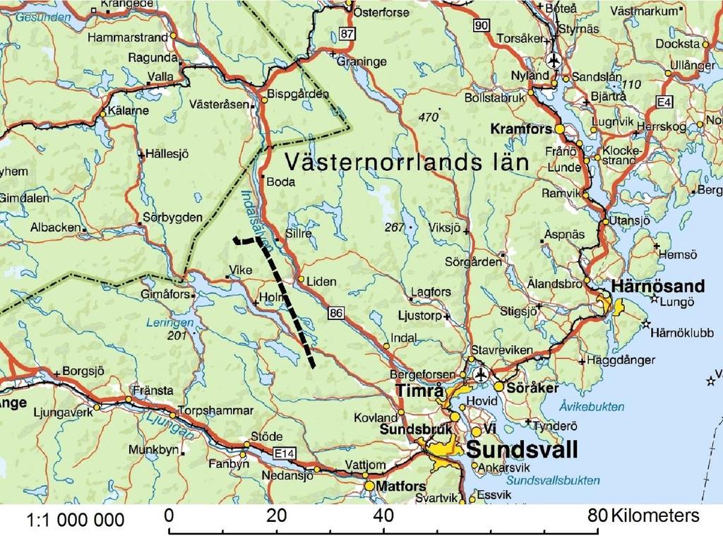 Sammanfattning På uppdrag av E.ON Elnät Sverige AB har KNATON AB genomfört en arkeologisk utredning inför en planerad kraftledning mellan Nylandsbergen och Kråktorpet i Sundsvalls kommun.