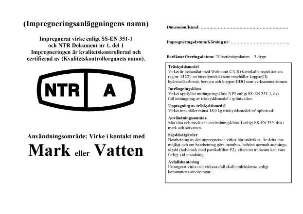 2 följande information, som delvis sammanfaller med kraven enligt avsnitt 9.