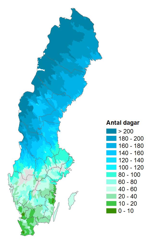 det blir mindre snö.