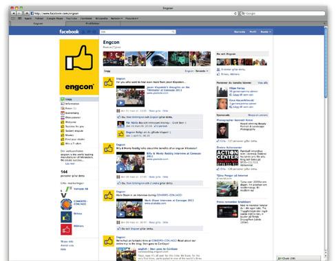 De sociala kanaler vi arbetar med främst är: Facebook På Facebook gör vi kontinuerliga uppdateringar om vad som är aktuellt på engcon och vi för en dialog med våra medlemmar.
