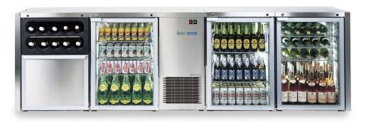 METOS BARCOOLER KYLSYSTEM FÖR BARER Metos Barcooler kylskåp för flaskor utgör ett stilrent förvaringssystem för drycker som skall exponeras.