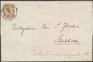 000:- 2138K 9, 10 12+24 öre på brev sänt från GÖTEBORG 22.9.1871 pr Hull Steamer till LONDON EC PAID 26.SP.71. Röd stämpel 1½d (wfr). Arkivveck berör ej märkena. Ex.