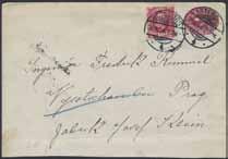 Facit. * 400:- 2 10 öre på brev sänt från HÖLÖ 4.7.1892 till USA. Stämplar ADVERTISED 6.AUG, CHICAGO, ILL 17.JUL.1892, CHICAGO, ILL CITY DEL. DIV. 22.AUG, DEAD LETTER OFFICE 25.