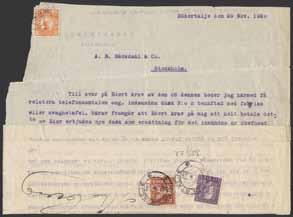 * 300:- 2474K 85, Tj51 20 öre, i blandfrankering med 25 öre tjänste som otillbörlig användning till utlandet, sänt av Drottning Victoria från VAGNHÄRAD 31.7.1915 till Tyskland.