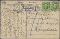 000:- 3897 84-91 1908 Quebec SET (7, lacks Mi 91). EUR 280 400:- 3898K 127 5 cents (def) on cover to USA, sent from NASSAU Bahamas 19.4.29+ violet MAILED AT SEA.