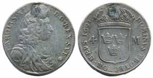 1,13 g 1/1+ 500:- Karl, Riksföreståndare (1598-1604) 4513 SM 29 1/2 öre 1601.