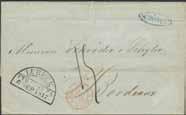 Delvis betalt brev med innehåll från STOCKHOLM 30.8.1849 via Lübeck och Hamburger Stadtpost 1 Sept. till London.