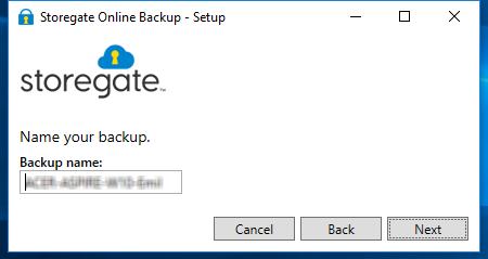 Använder ni redan Storegate Online Backup med inloggningskontot på någon dator kommer ni få valet om ni vill; återläsa tidigare gjort backup eller om ni vill skapa en ny backup för datorn ni