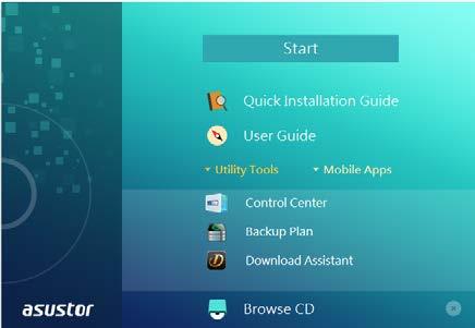 installerar ADM, se Snabbinstallationsguide för din ASUSTOR NAS-modell.