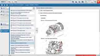All information i samma program. Förkorta arbetstiden för att utföra diagnos, service och reparationer av fordon.