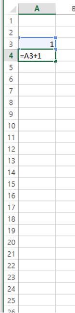 Genom att förlänga formeln som kopplar samman B3 med A3 (figur 3(e)) så kopplas B4 samman med A4; B5 med A5 och så vidare.