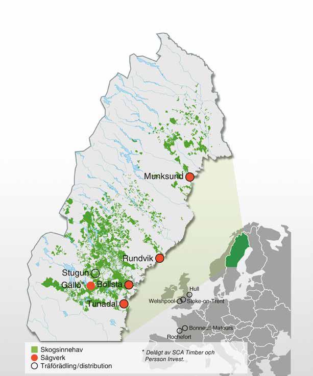 Med moderna furu- och gransågverk,