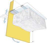 Alternativ är ett styvt, diffusionsöppet skivmaterial som monteras så att min 25mm luftspalt bildas. Vindavledarskivan ska vara minst 300mm lång och sluta minst 130mm över beställd isolertjocklek.