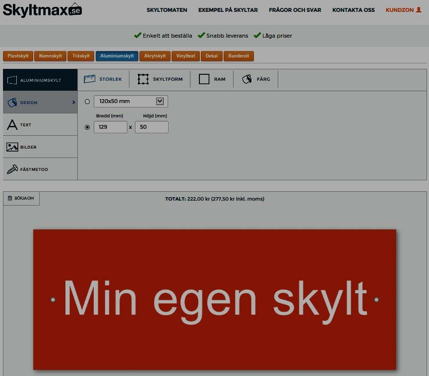 Skyltomat - Enkelhet - Kund blir medproducent -