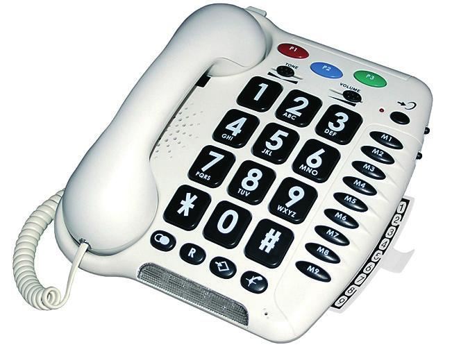 Bordstelefoner med inbyggd hörslinga PowerTel 96 PowerTel 30 telefon med nummerpresentatör, +30 db Nyhet!