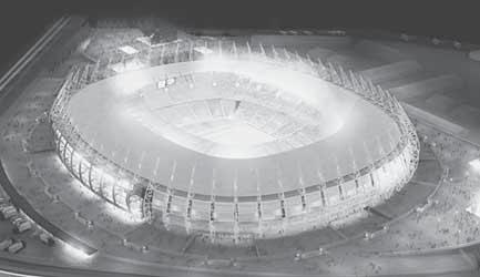 www.sport.sk FUTBAL 7 Takto vyzerá zvonku už skolaudovaný Štadión Estadio Castelao vo Fortaleze. FOTO FIFA.