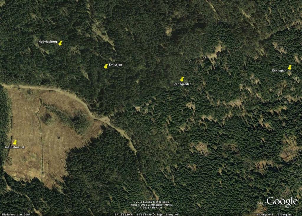 Ryningsnäs 740 m from Hedvigsborg and 920 m from Adolfslund 160 m from Hedvigsborg +6 +3 Uncorrelated sources: + 3 db Correlated sources: + 6 db Geometrical