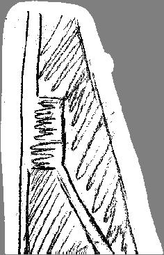 Genomförande Låsningskoncept 8: Spak 3 (figur 13) Figur 13: Låsningskoncept 8 Princip: Kilformad bromskloss trycks upp i kilformat spår då spak trycks nedåt.