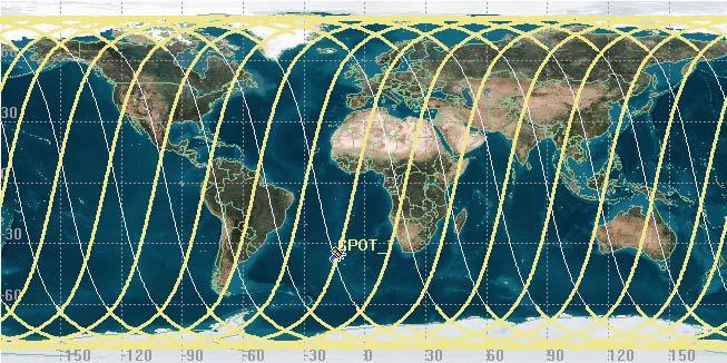 En stor fördel med geostationära satelliter är att en och samma satellit hänger över en punkt på ekvatorn.