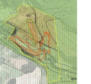 Fornlämningar inom området (fossil åker, boplatsområde, stenmurar)