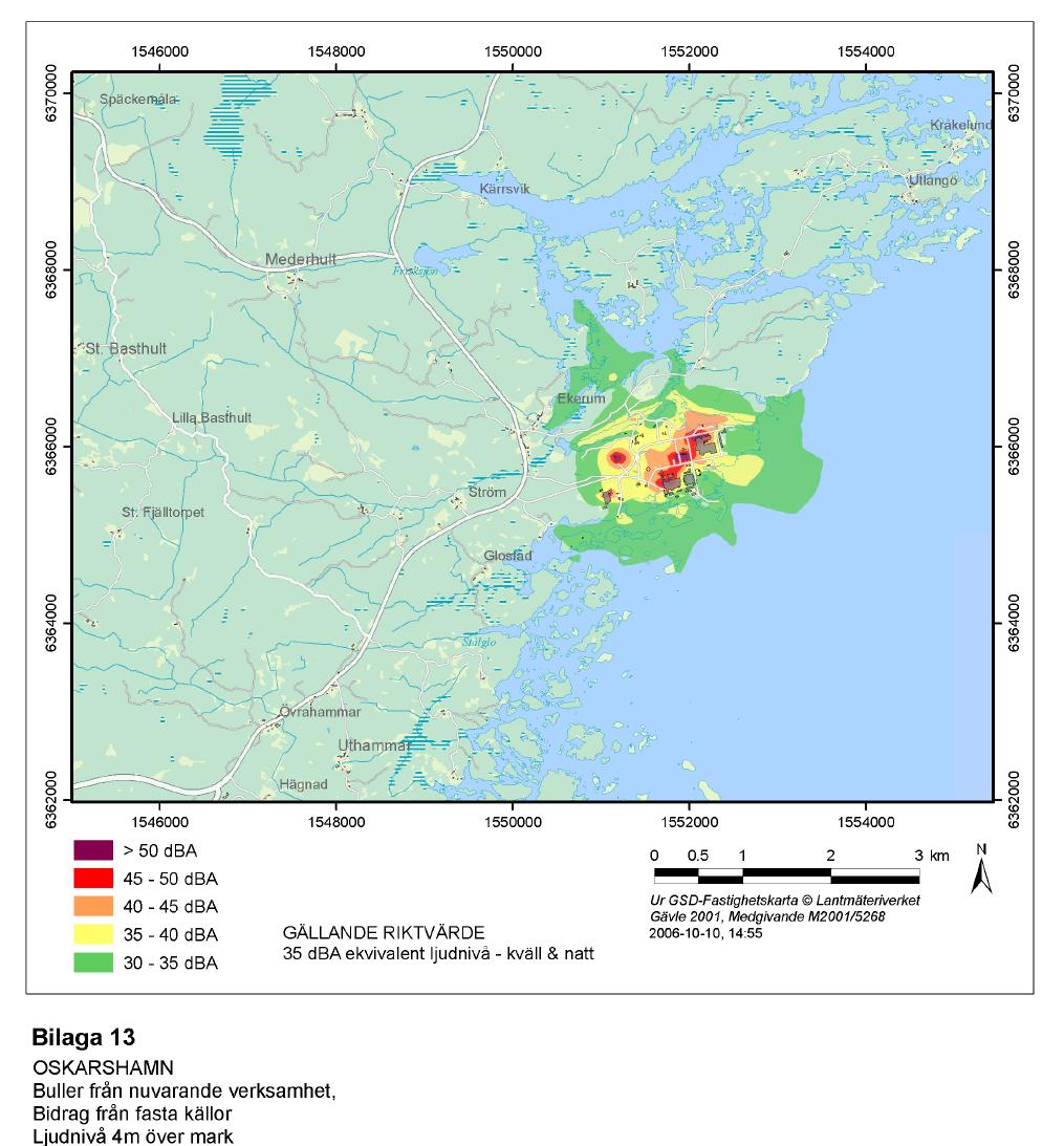 Bilaga 13 Oskarshamn, buller från nuvarande