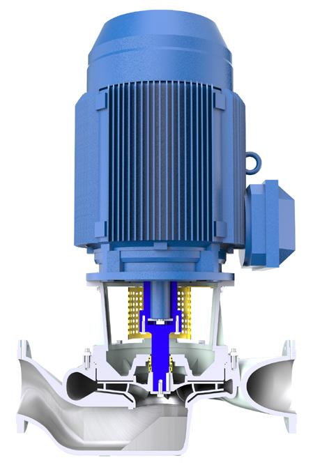 Finns i 2-poliga och 4-poliga utföranden Motorn är kompatibel med variabla frekvensomriktare (VFD) Motor och pump bildar en mycket kompakt enhet och kan