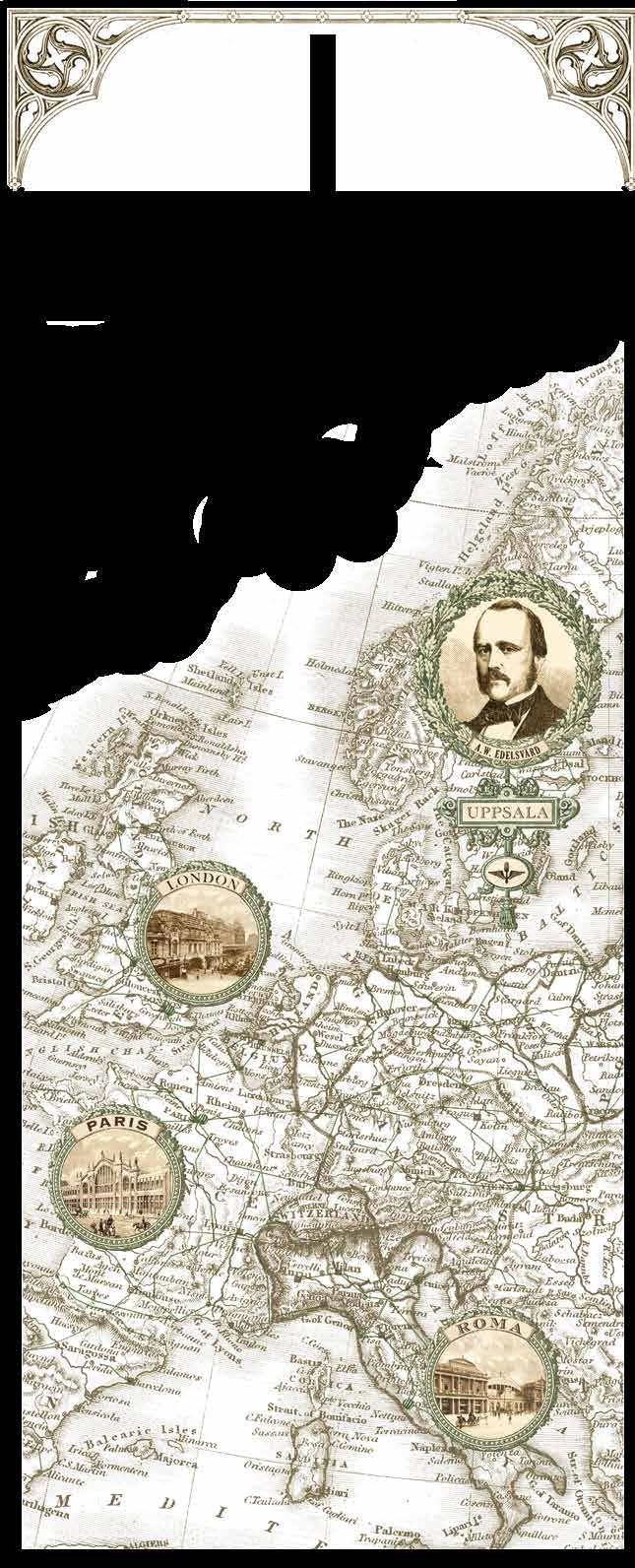 länken till Den Stora Världen - och alla dess njutningar Det var den 19 september 1866 som Uppsala central och dess stationsbyggnad invigdes med pompa och ståt av kung Karl XV.