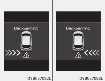 Stäng av RCCWsystemet (Rear Cross Traffic Collision Warning)-systemet när det inte används. Systemet är aktiverat när bilens hastighet understiger 10 km/h och växelväljaren står på R (back).